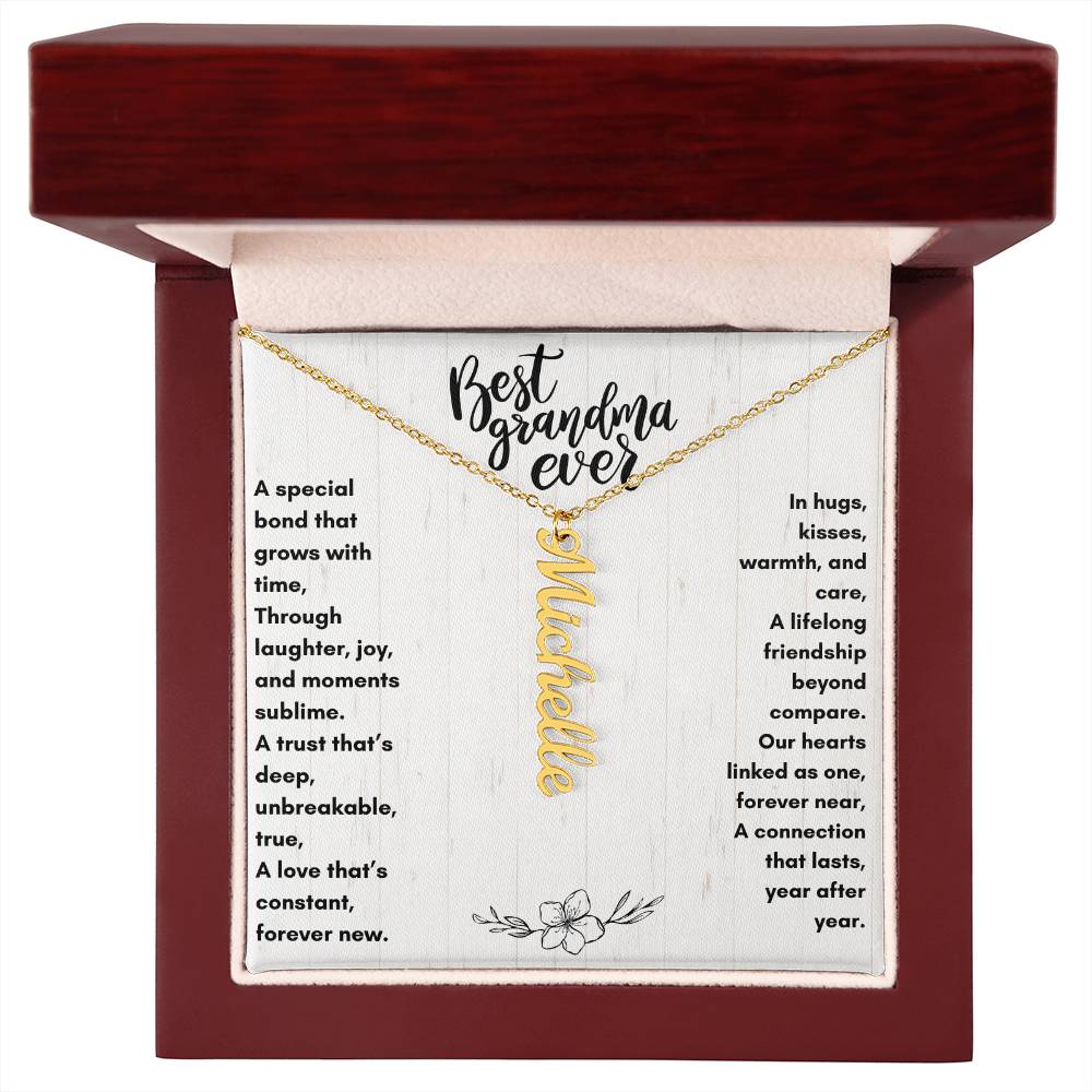 Best Grandma Ever | Personalized Grandkids Names Necklace Gift | Up to 4 Names