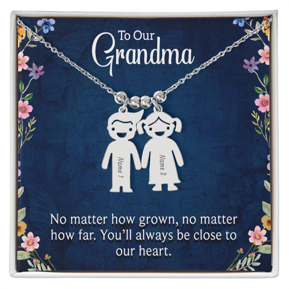 Grandkid Charms for Grandma | Necklace Gift