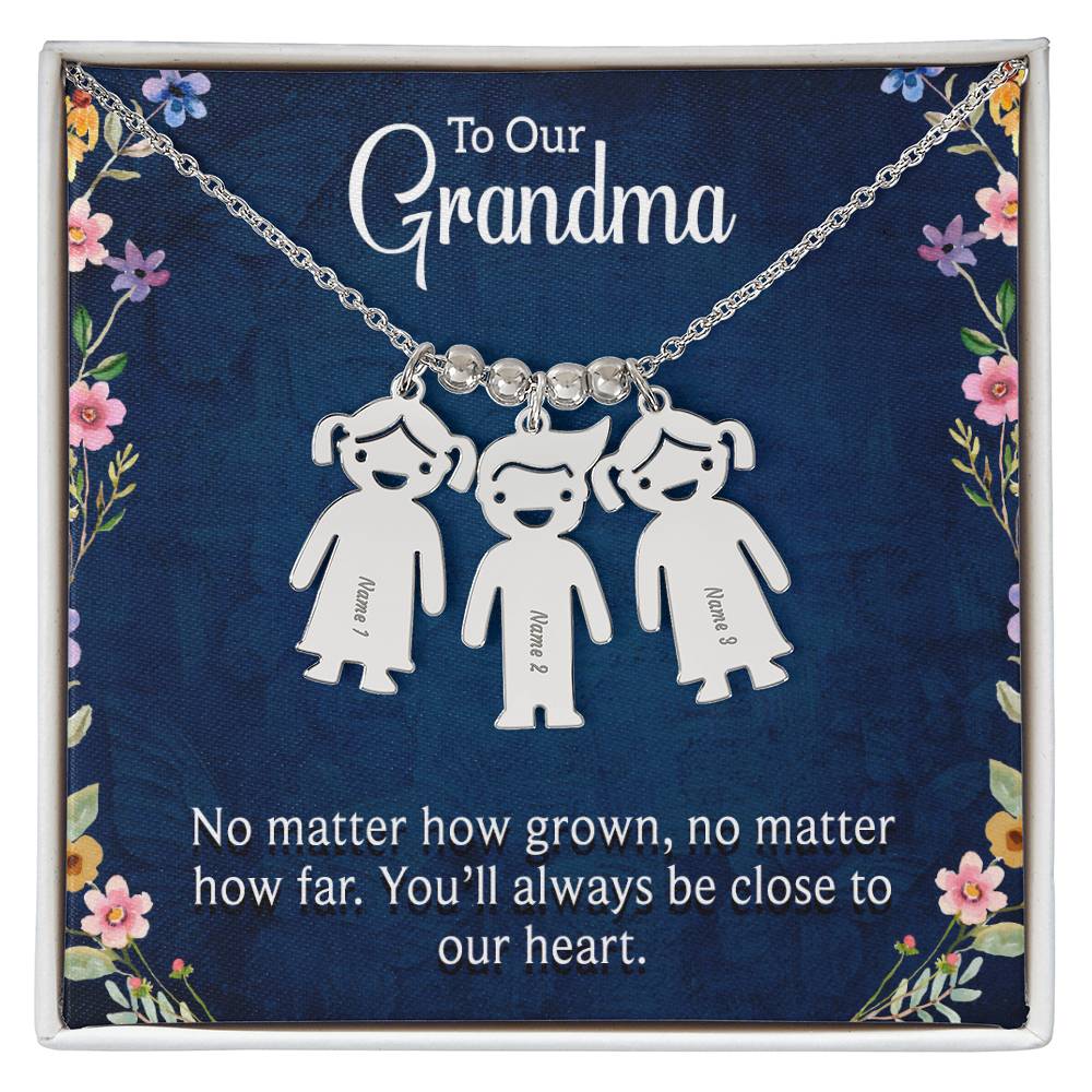 Grandkid Charms for Grandma | Necklace Gift