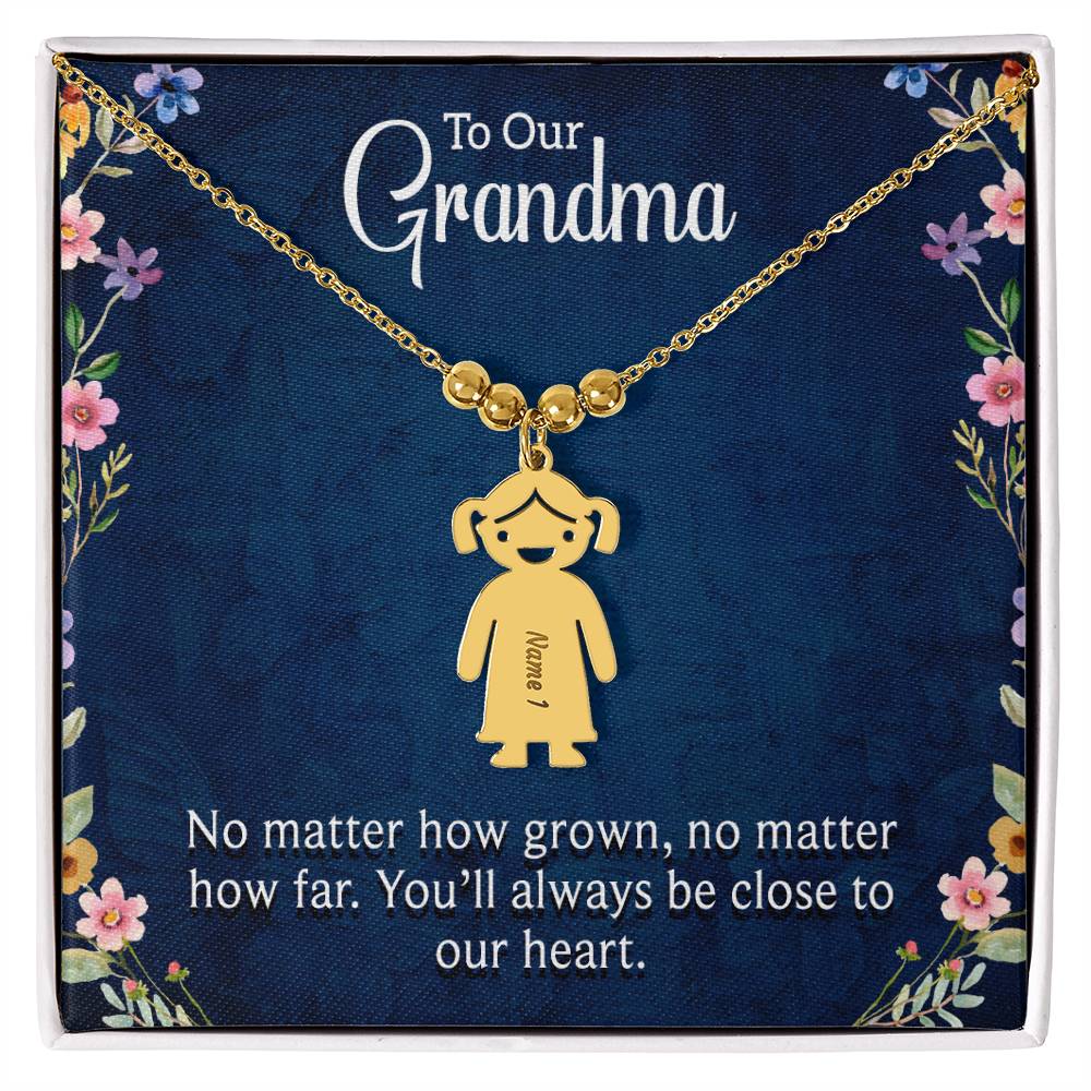 Grandkid Charms for Grandma | Necklace Gift