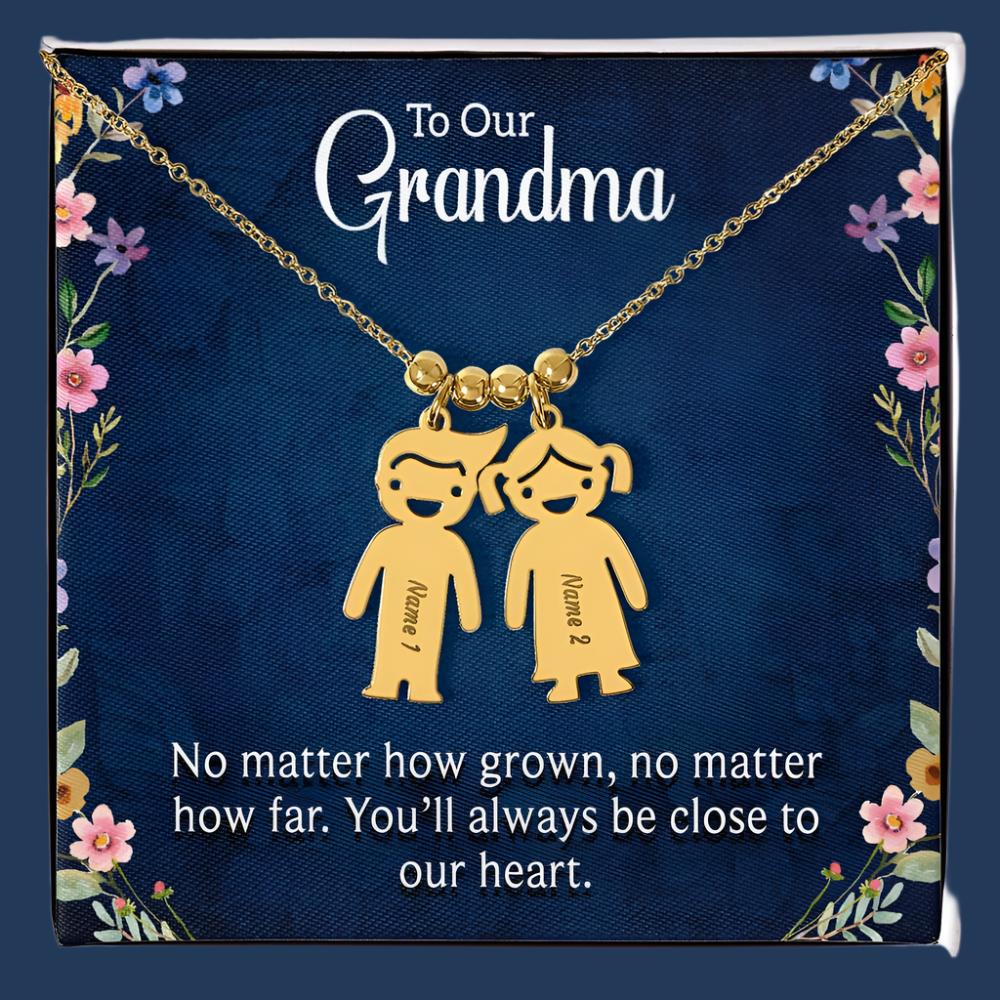 Grandkid Charms for Grandma | Necklace Gift