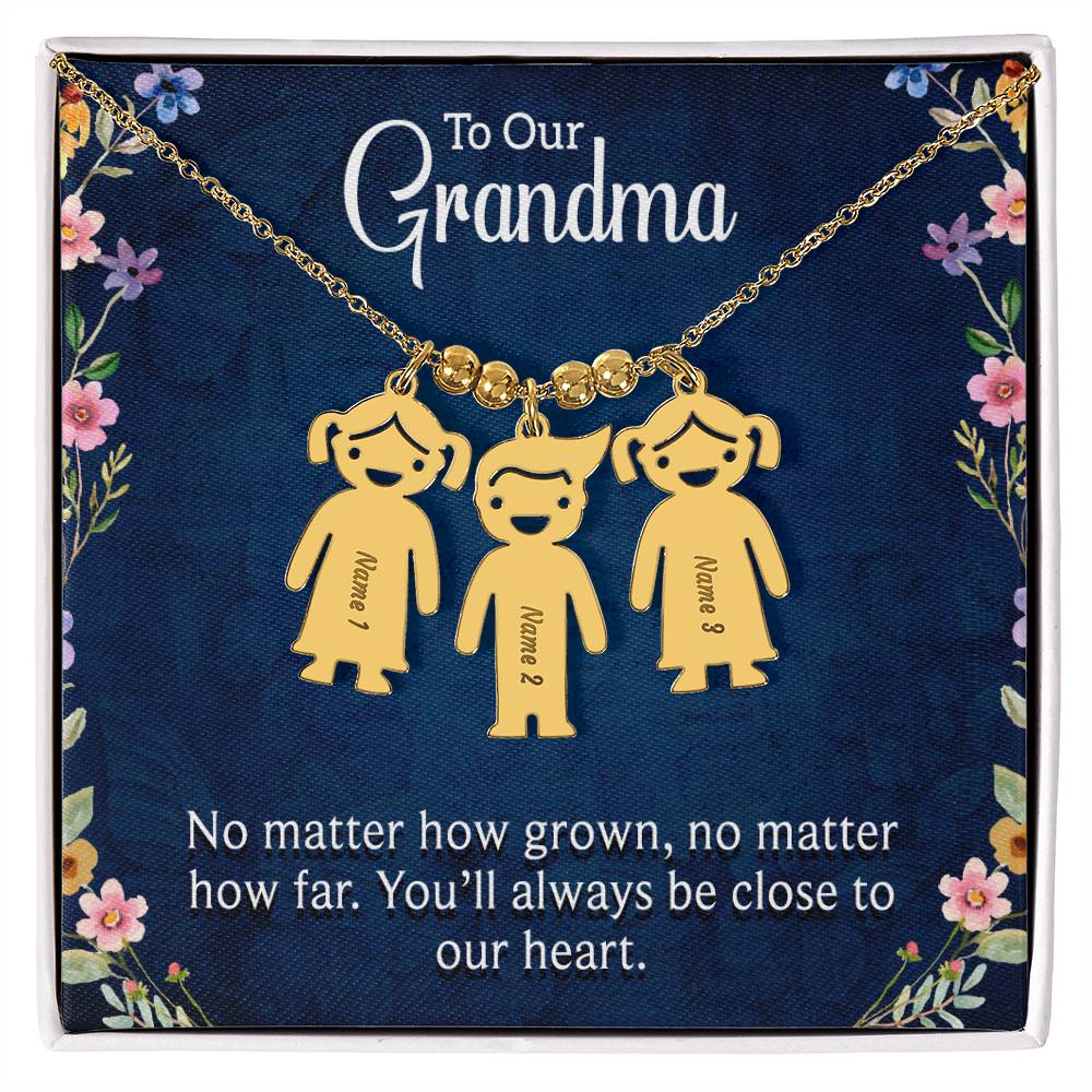 Grandkid Charms for Grandma | Necklace Gift