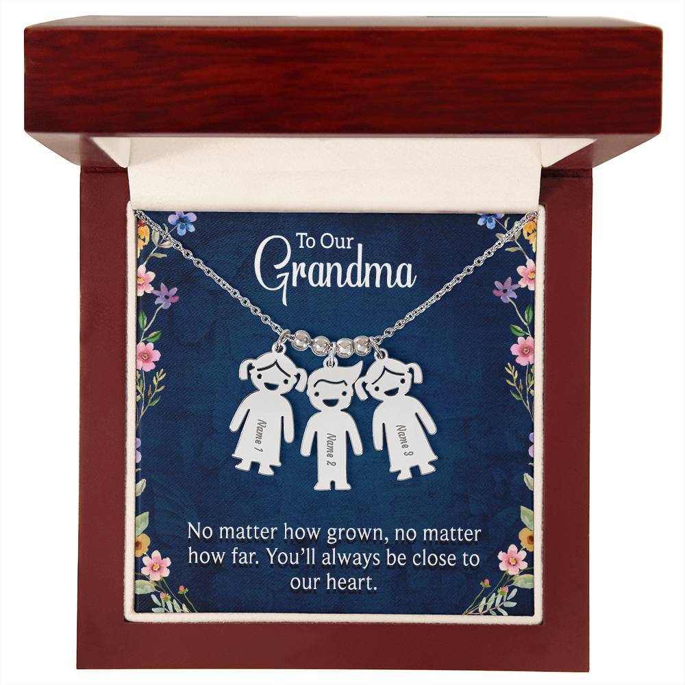 Grandkid Charms for Grandma | Necklace Gift