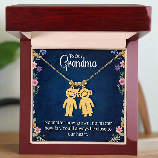 Grandkid Charms for Grandma | Necklace Gift