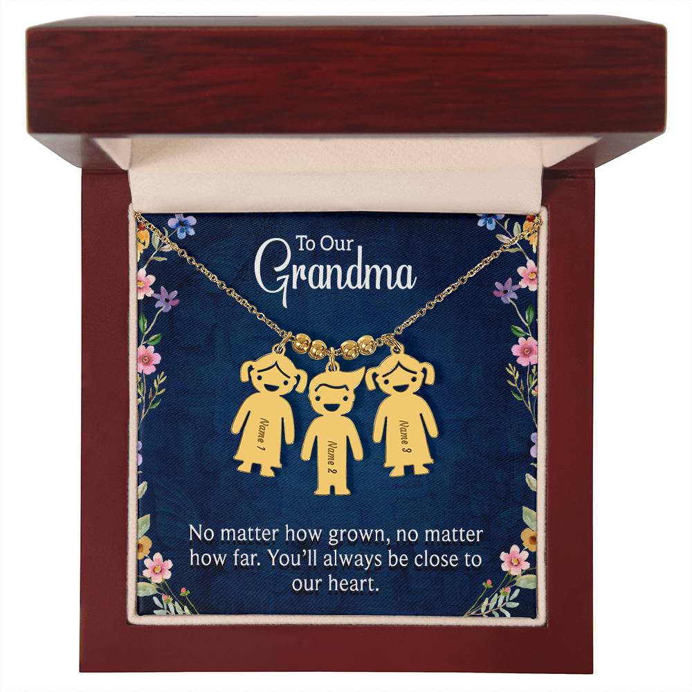 Grandkid Charms for Grandma | Necklace Gift