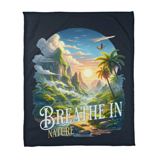 Breathe in Nature Coral Fleece Blanket