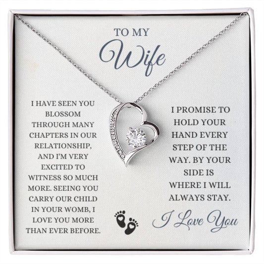 To My Wife | Thank You for Our Beautiful Baby | Forever Love Necklace