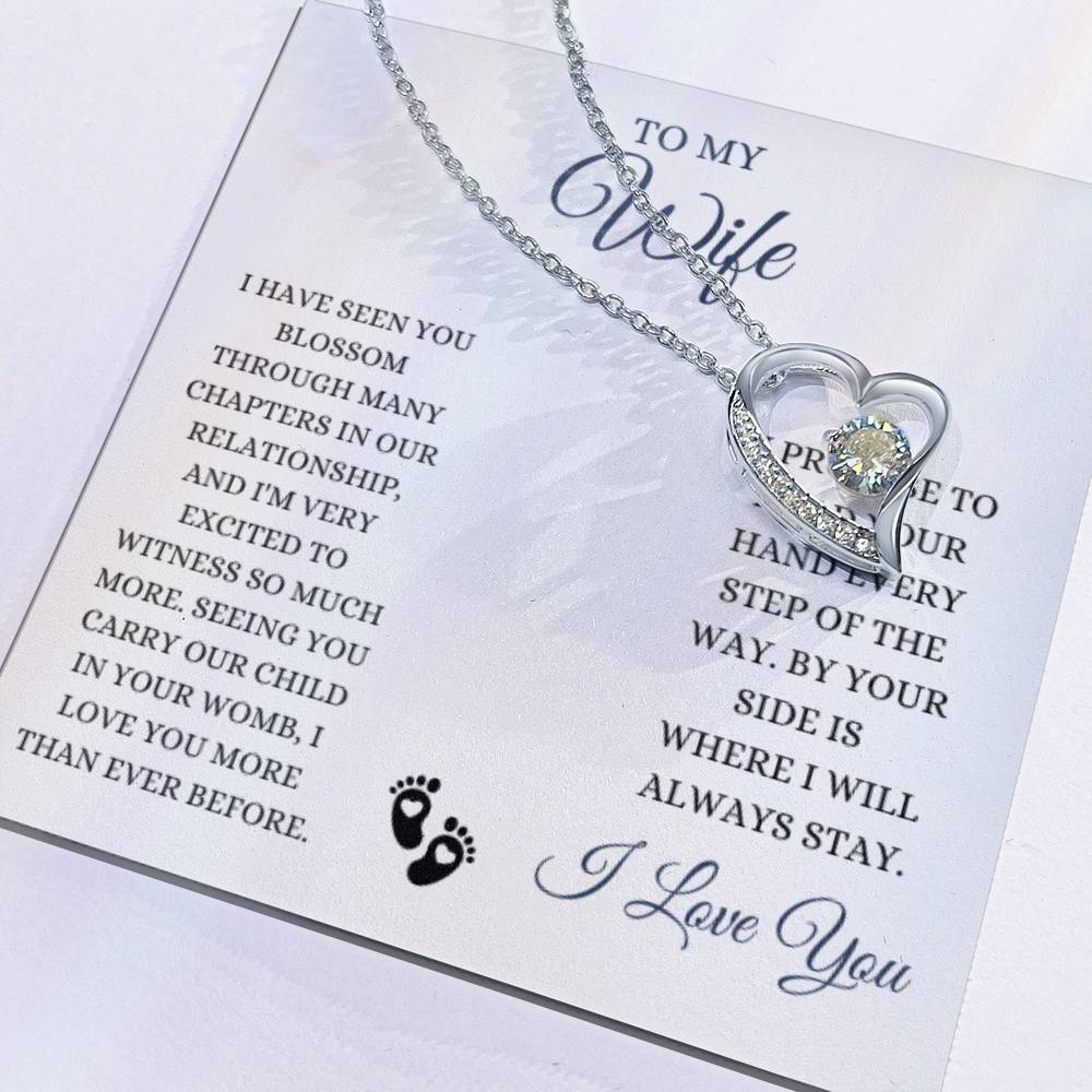 To My Wife | Thank You for Our Beautiful Baby | Forever Love Necklace