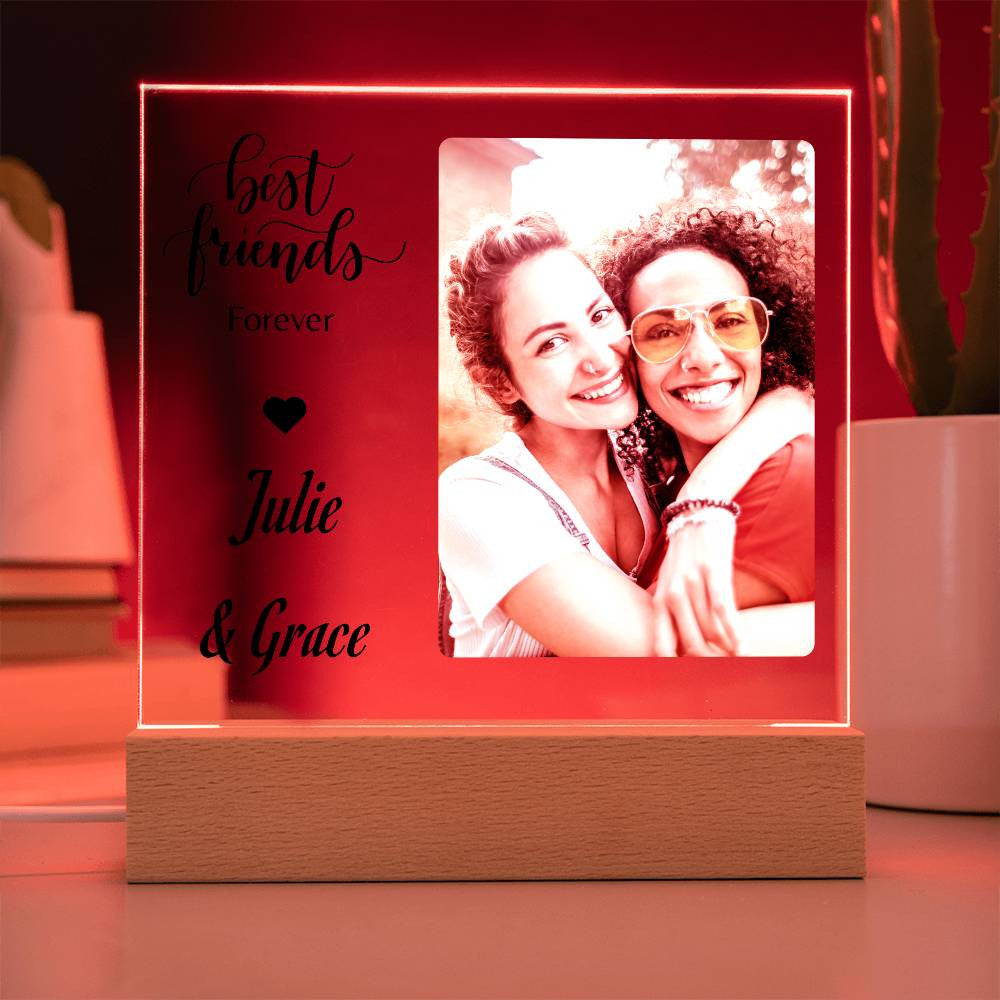 Best Friends Forever | Personalized Square LED Night Light