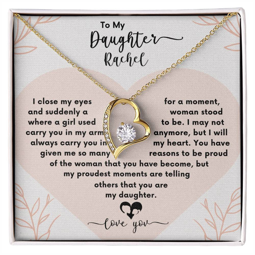 FREE PERSONALIZATION 🩷 To My Daughter 🩷|  Forever Love Necklace (Gold ONLY) + Luxury Box