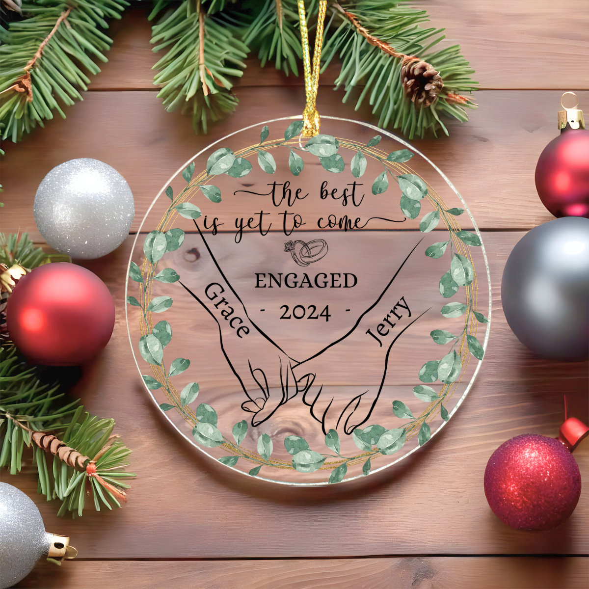 PERSONALIZED ENGAGEMENT ORNAMENTS💍 |Metal, Ceramic, and Glass