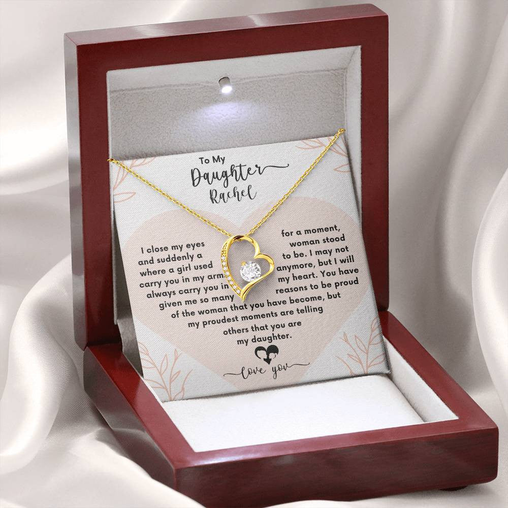 FREE PERSONALIZATION 🩷 To My Daughter 🩷|  Forever Love Necklace (Gold ONLY) + Luxury Box