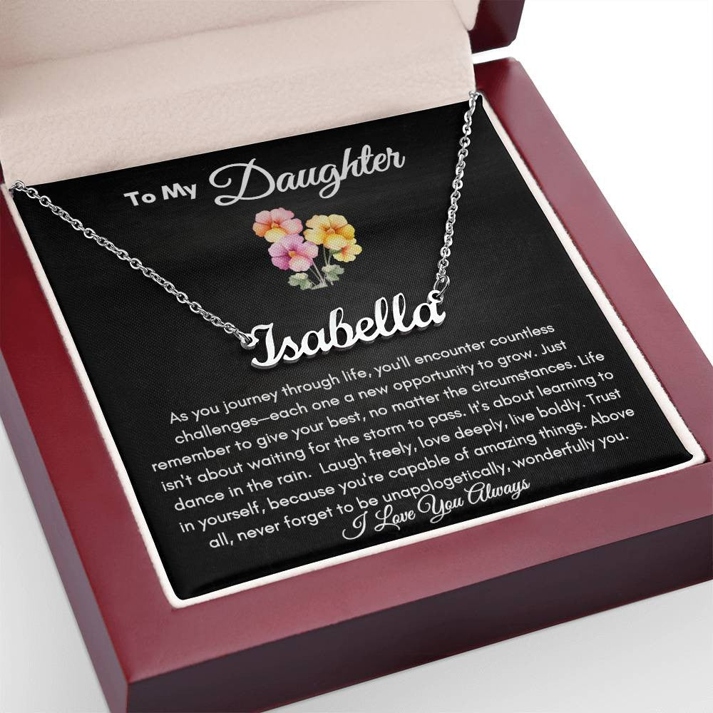 🩷 Surprise your Daughter with a Wonderful Message🩷 FREE Customized Birth Flower | Name Necklace