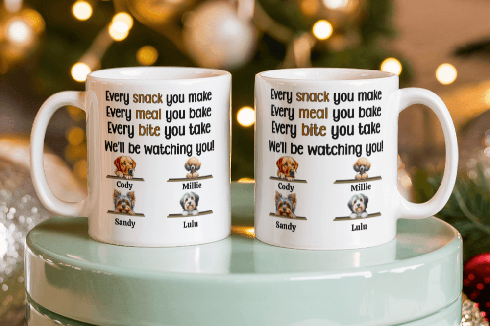 Personalized Dog Breed | Every Snack You Make, I'll Be Watching You | White Ceramic Mug