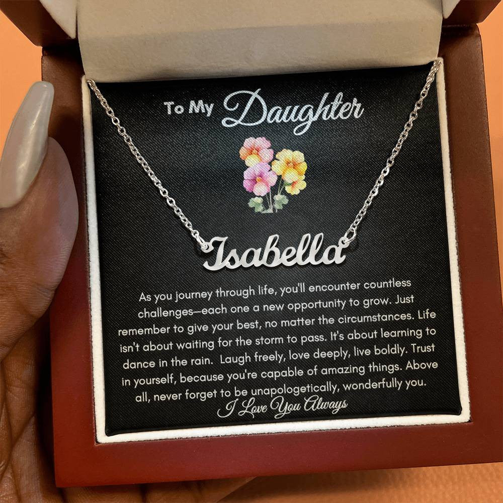 🩷 Surprise your Daughter with a Wonderful Message🩷 FREE Customized Birth Flower | Name Necklace