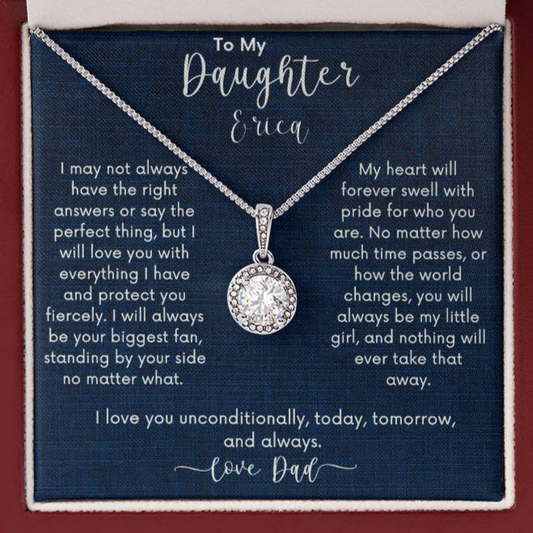 FREE PERSONALIZATION💖 Eternal Hope Necklace | Timeless Elegance, Dazzling Brilliance 💖For Daughter From Dad