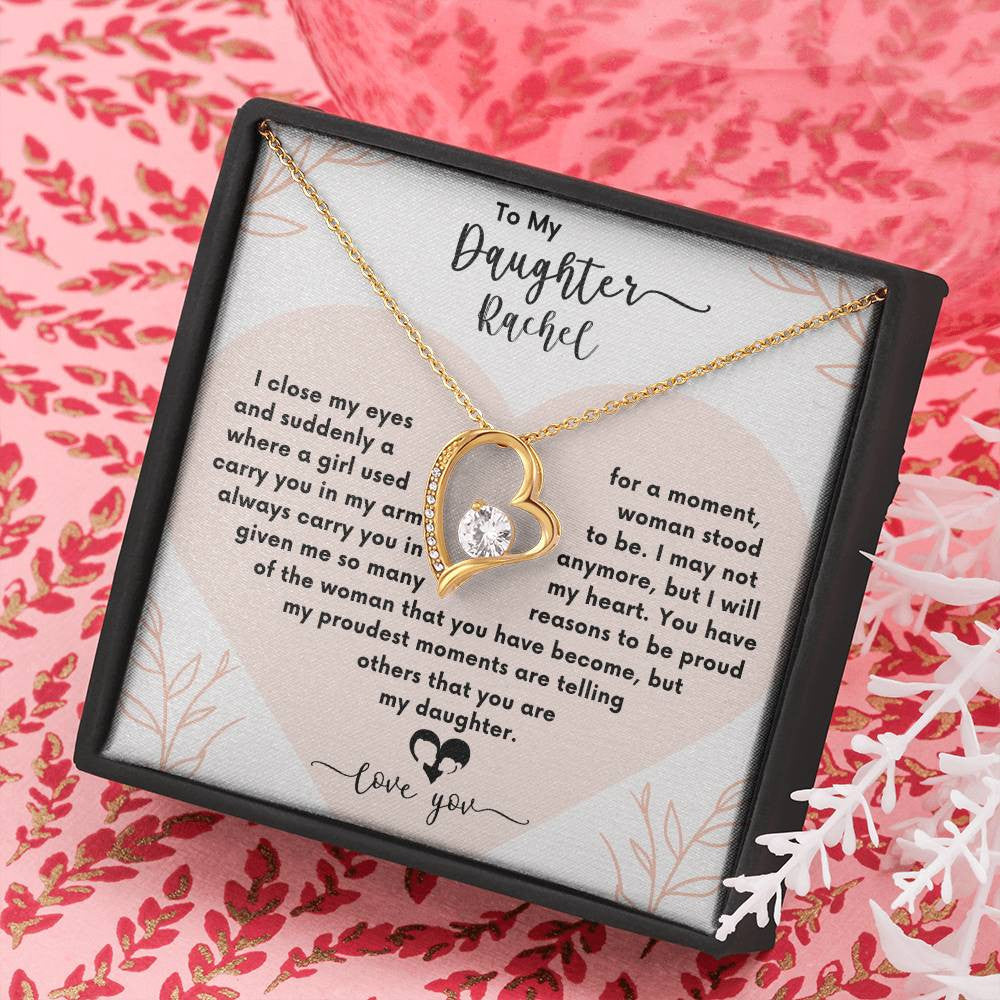 FREE PERSONALIZATION 🩷 To My Daughter 🩷|  Forever Love Necklace (Gold ONLY) + Luxury Box