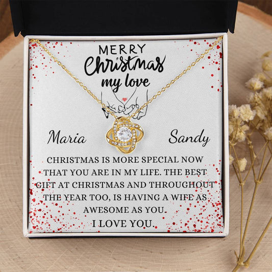 🎄 Personalized Love Knot Necklace | Christmas Gift for Your Love🎄