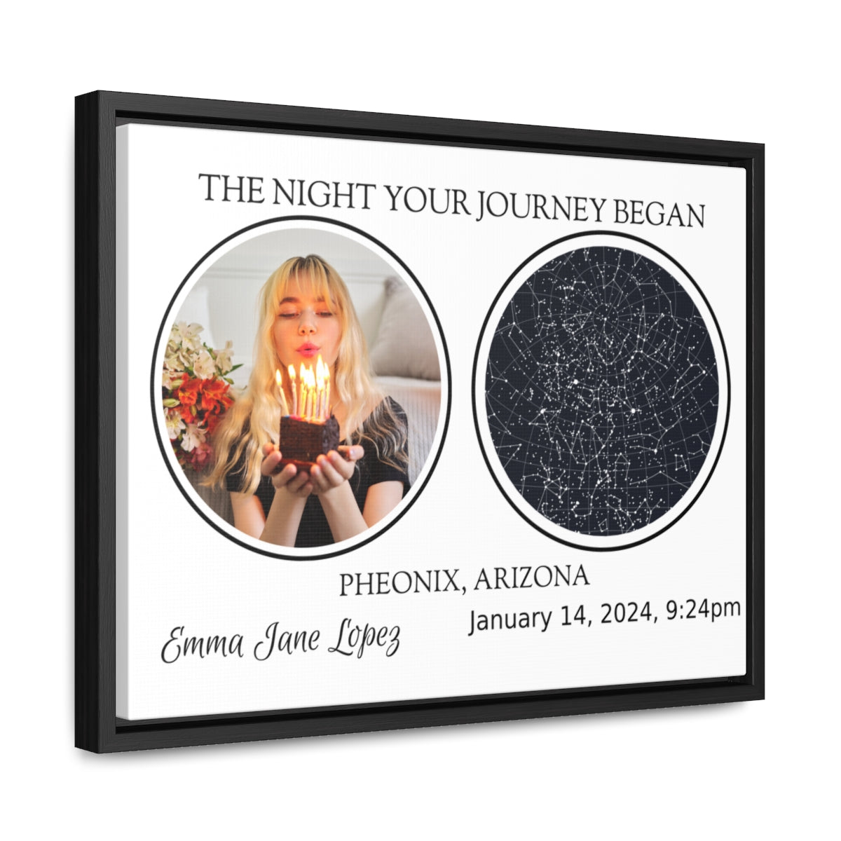 BIRTHDAY "The Night Your Journey Began"🌟 Celebrate Life’s Special Moments with a Personalized Star Map Canvas 🌟