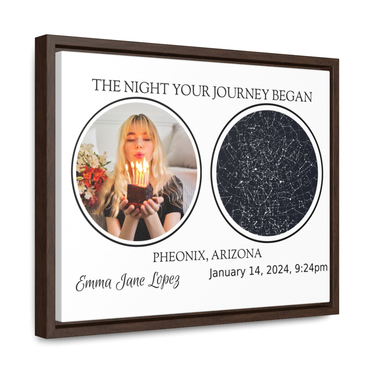 BIRTHDAY "The Night Your Journey Began"🌟 Celebrate Life’s Special Moments with a Personalized Star Map Canvas 🌟