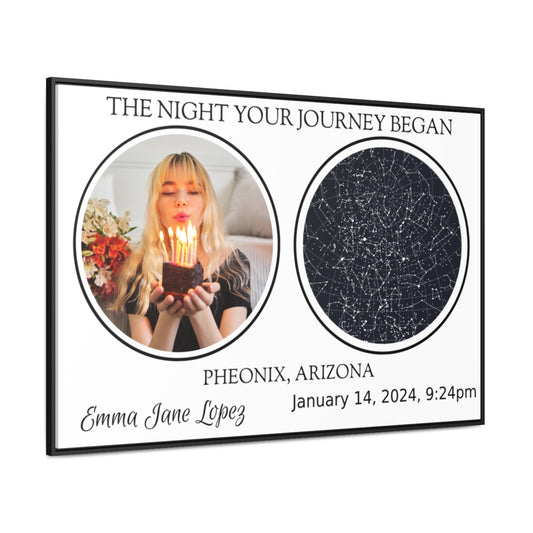 BIRTHDAY "The Night Your Journey Began"🌟 Celebrate Life’s Special Moments with a Personalized Star Map Canvas 🌟