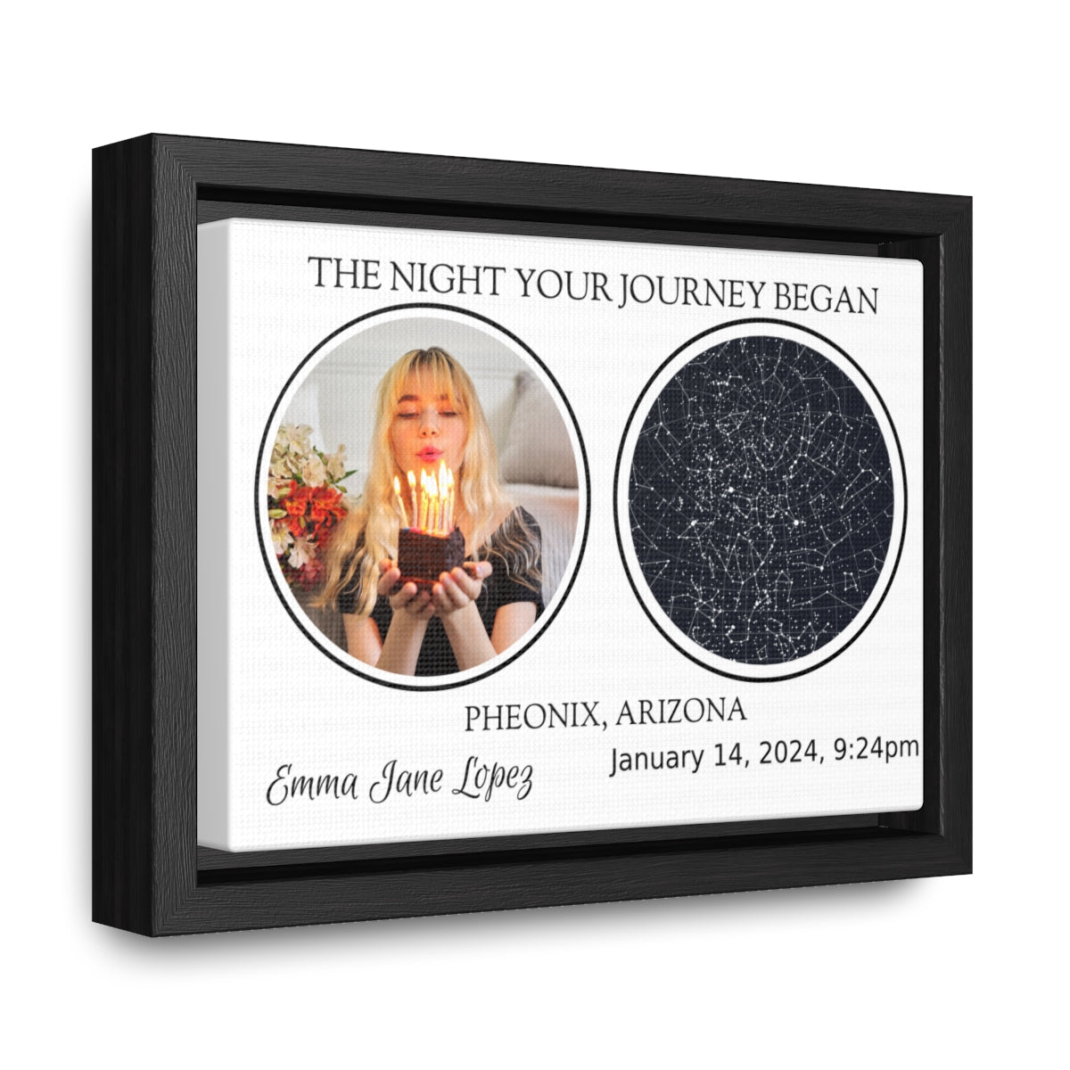 BIRTHDAY "The Night Your Journey Began"🌟 Celebrate Life’s Special Moments with a Personalized Star Map Canvas 🌟