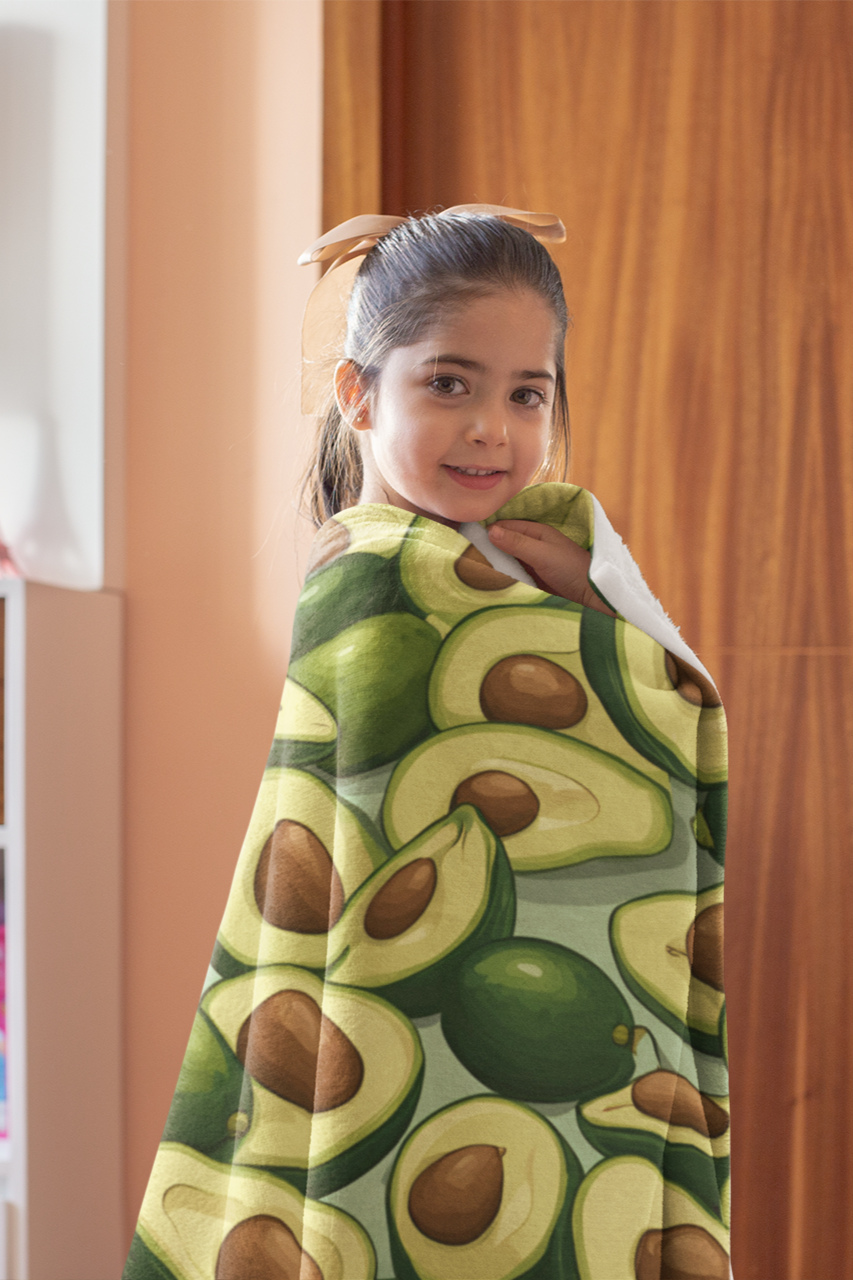 Avocado Print Throw Blanket