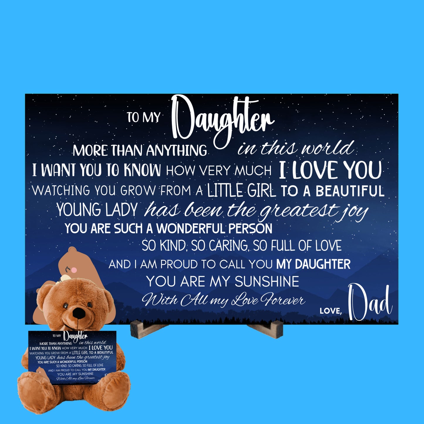 From Dad To Daughter | Teddy Bear with Loving Message