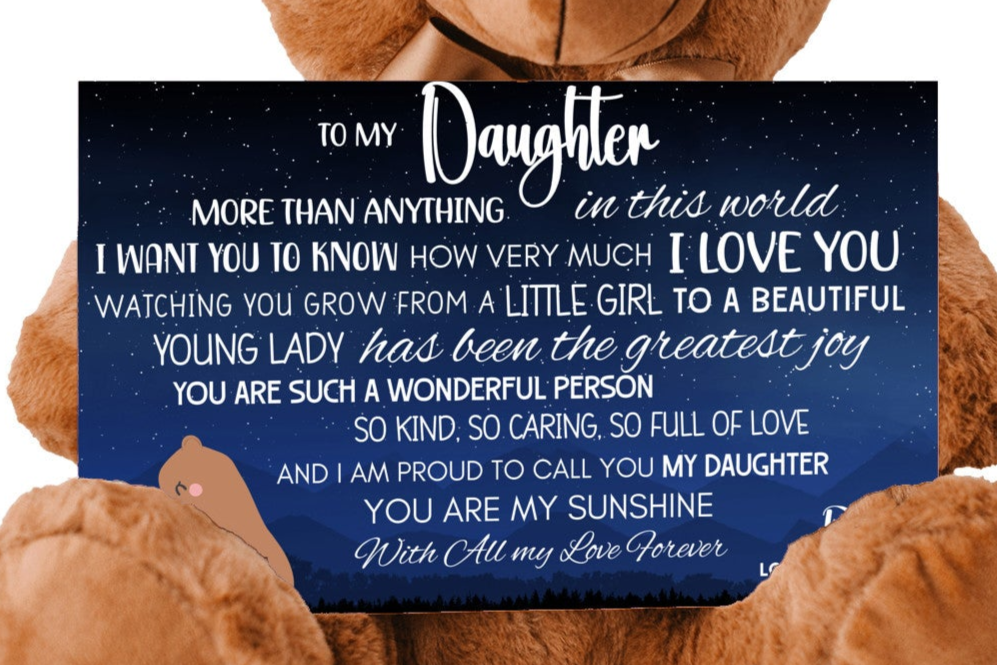 From Dad To Daughter | Teddy Bear with Loving Message