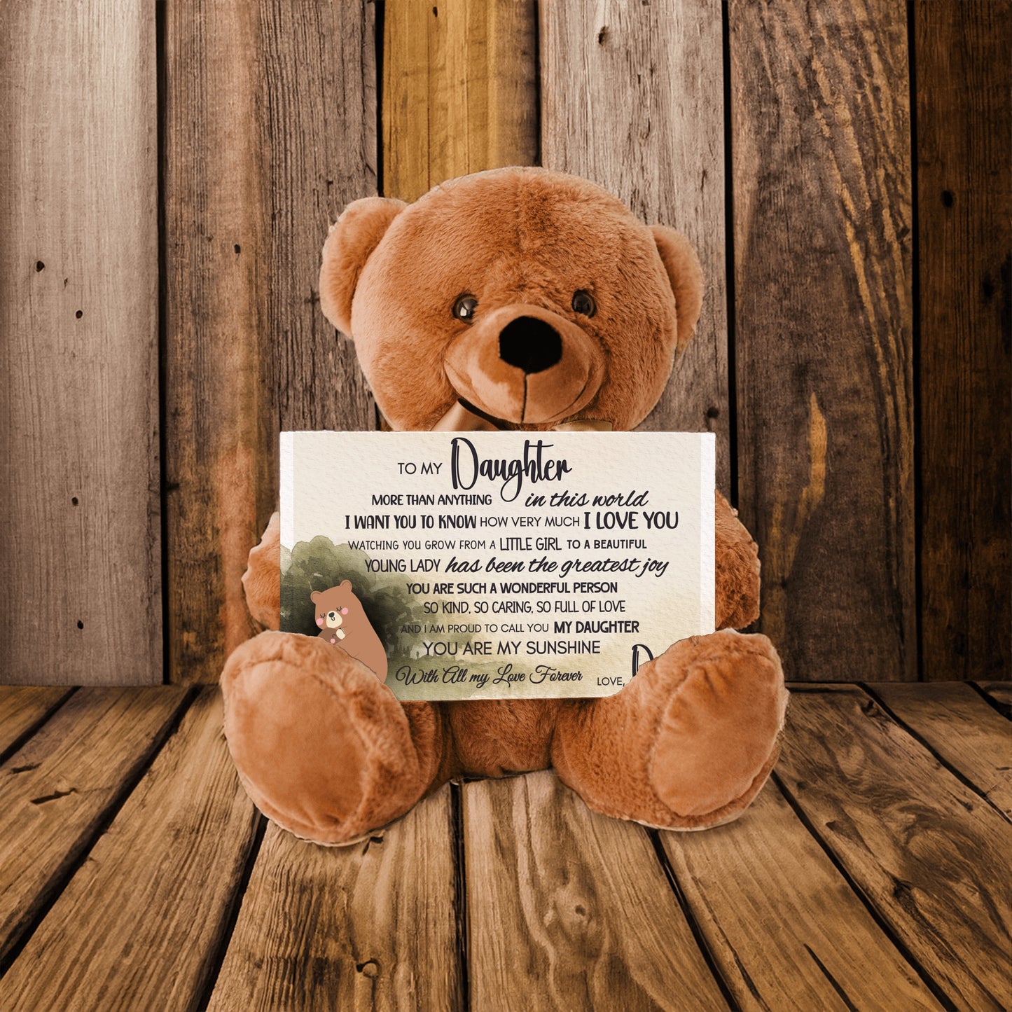 Teddy Bear gift | From Dad | I am So Proud to Call You My Daughter