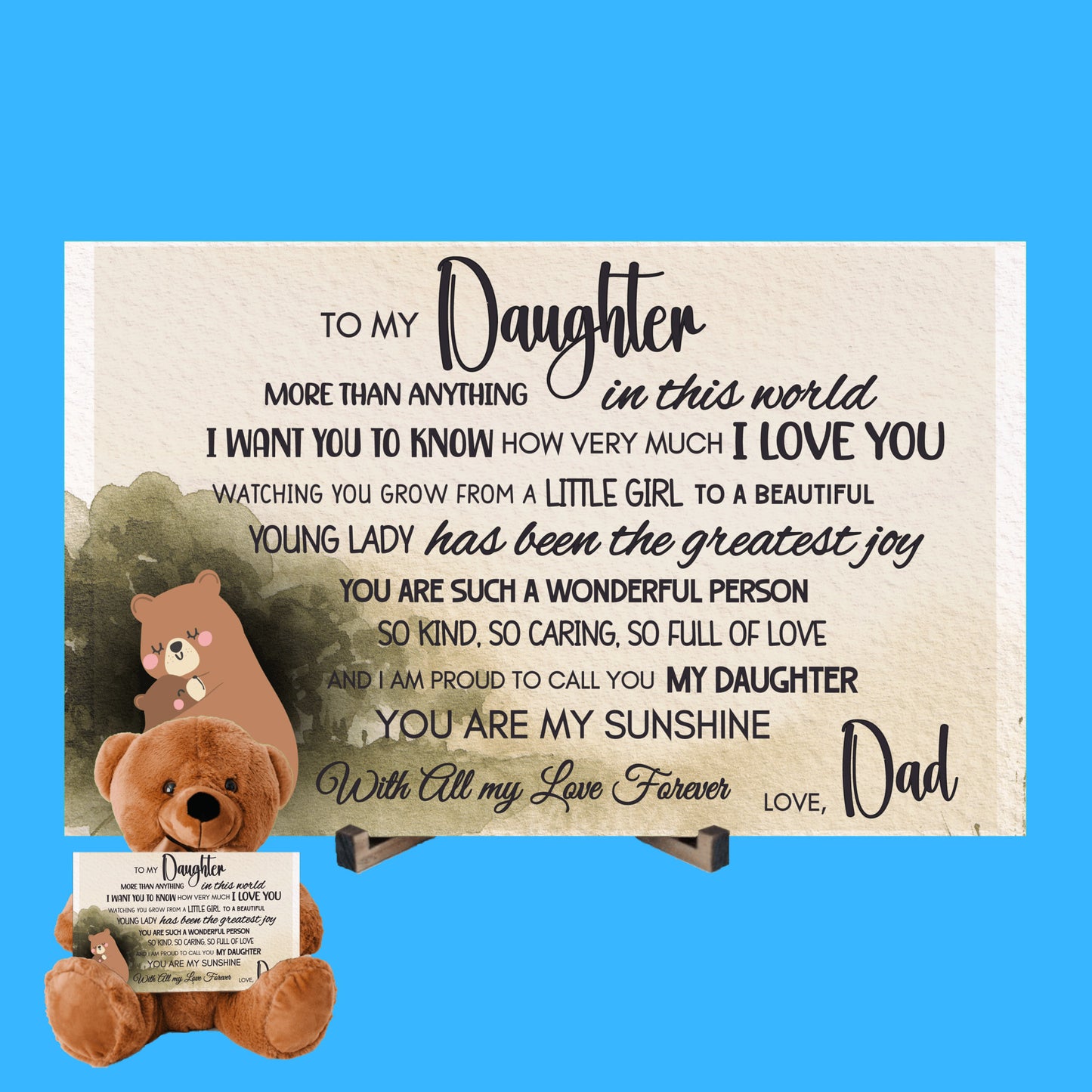 Teddy Bear gift | From Dad | I am So Proud to Call You My Daughter