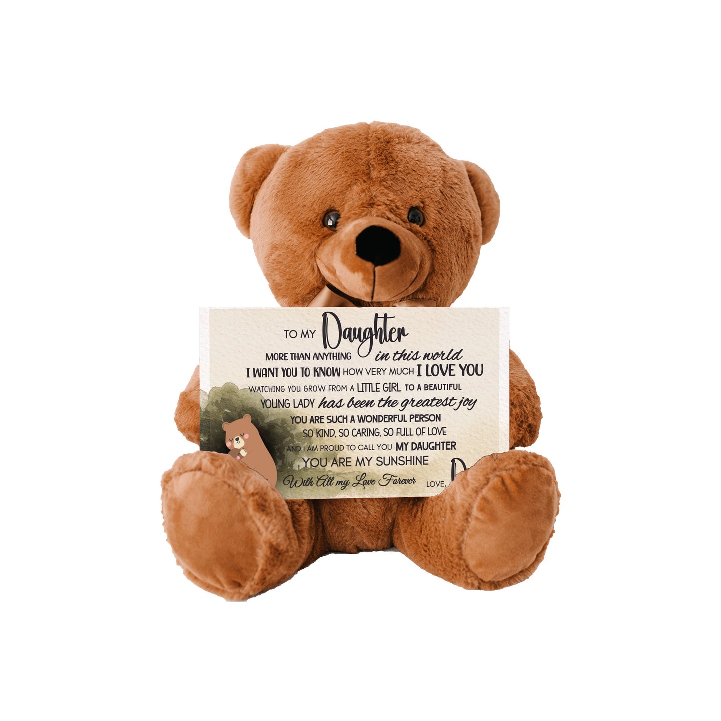 Teddy Bear gift | From Dad | I am So Proud to Call You My Daughter