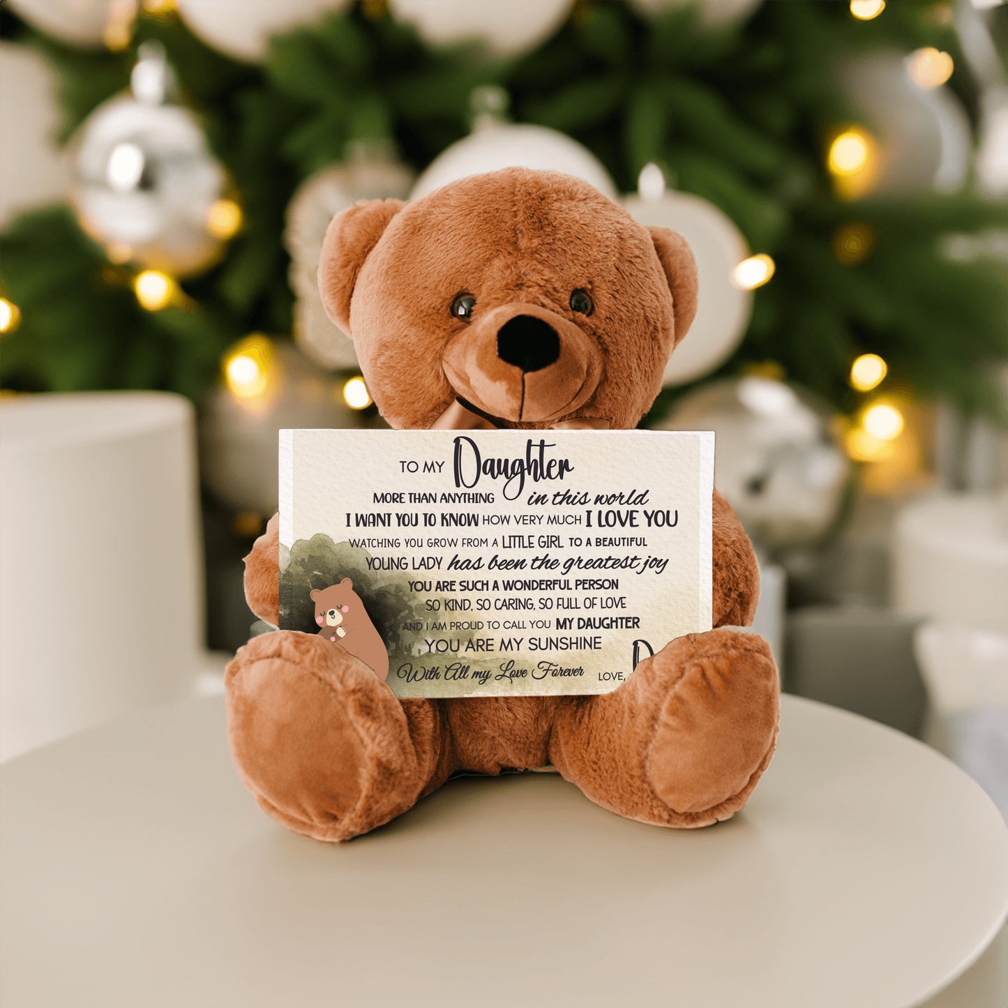 Teddy Bear gift | From Dad | I am So Proud to Call You My Daughter