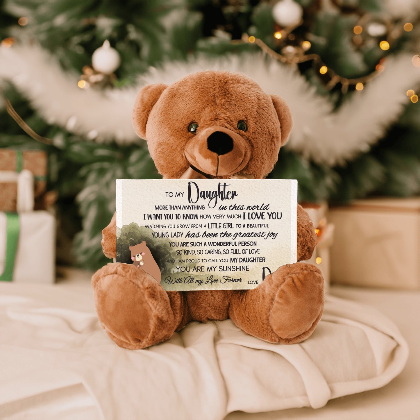 Teddy Bear gift | From Dad | I am So Proud to Call You My Daughter