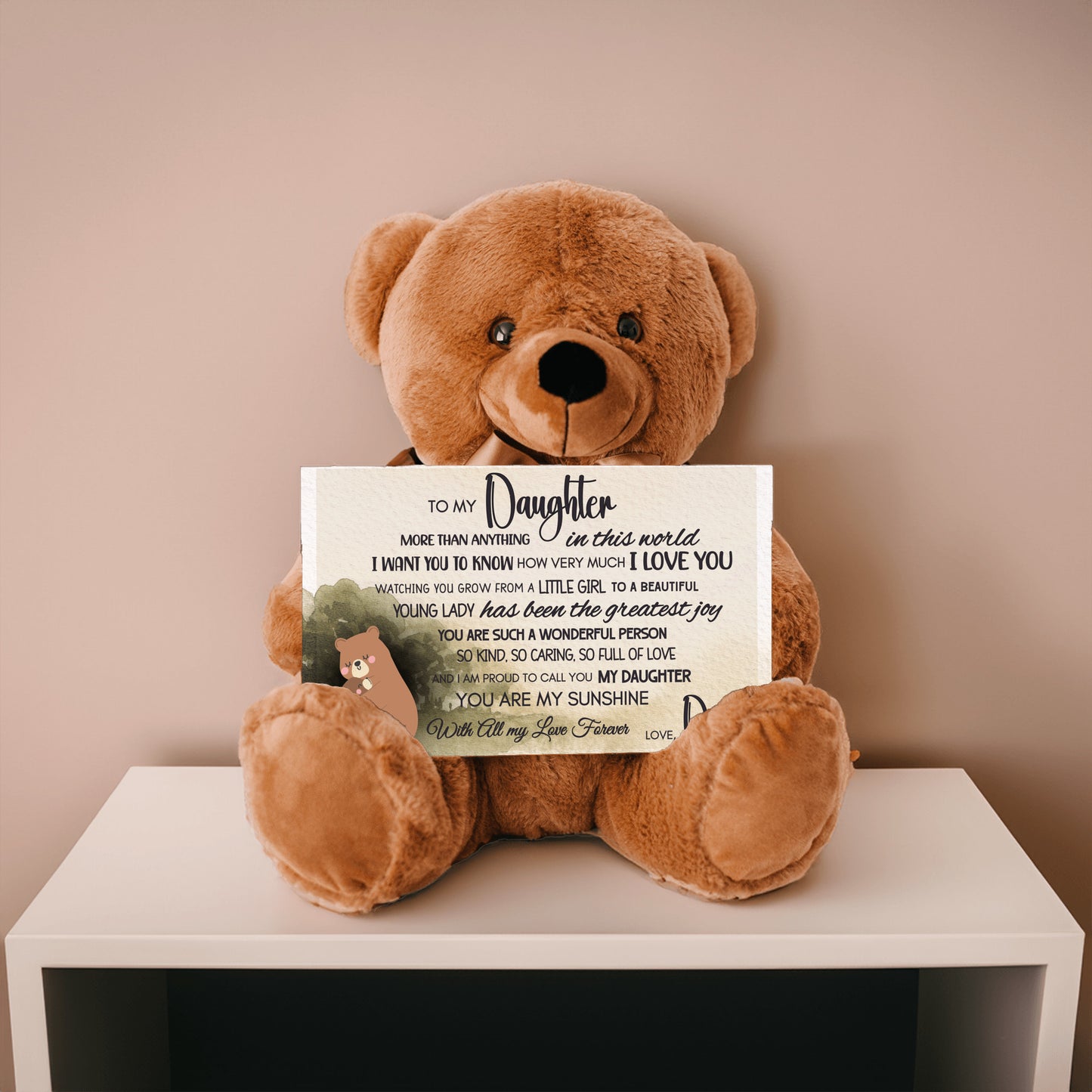 Teddy Bear gift | From Dad | I am So Proud to Call You My Daughter