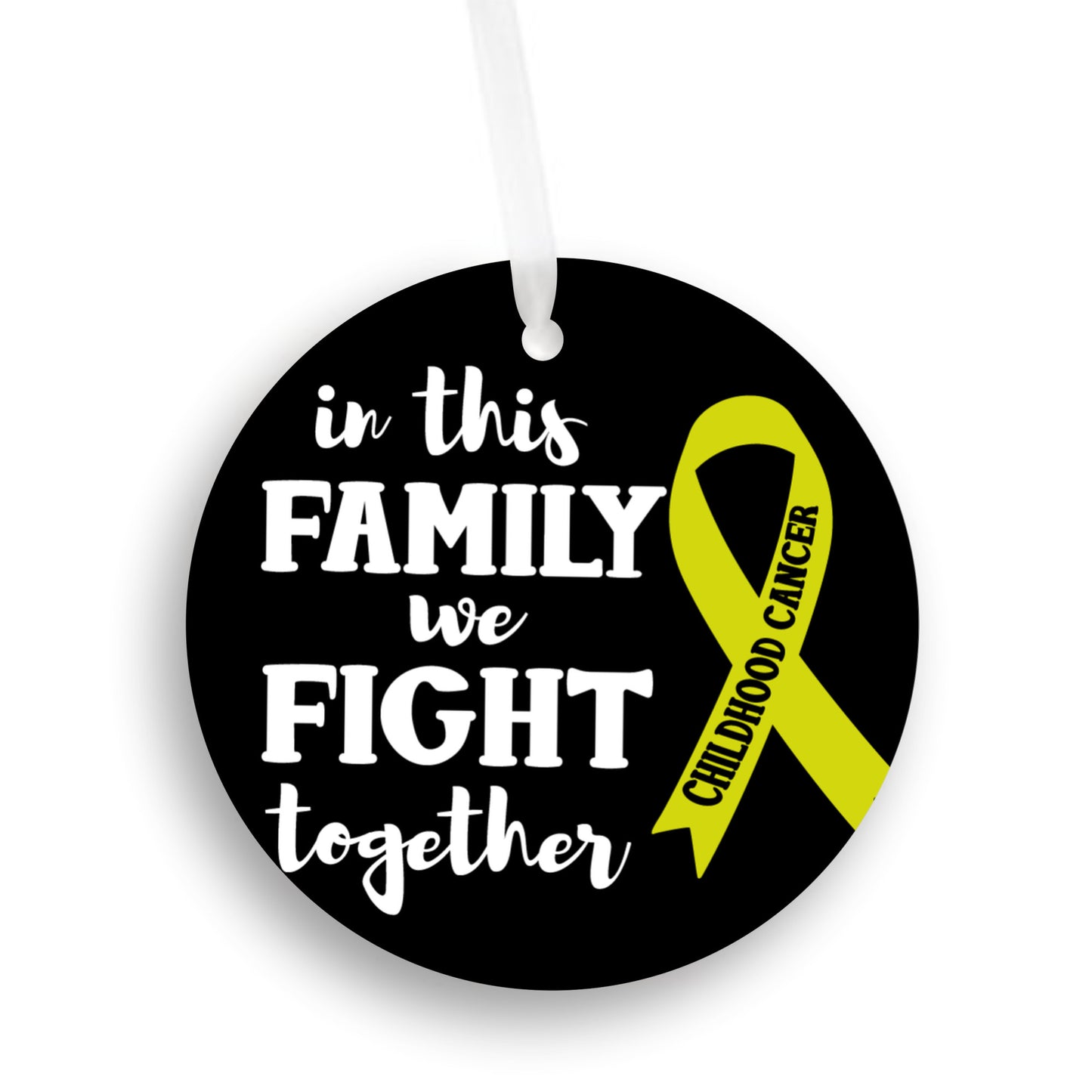 Fight Childhood Cancer Ribbon Ornament