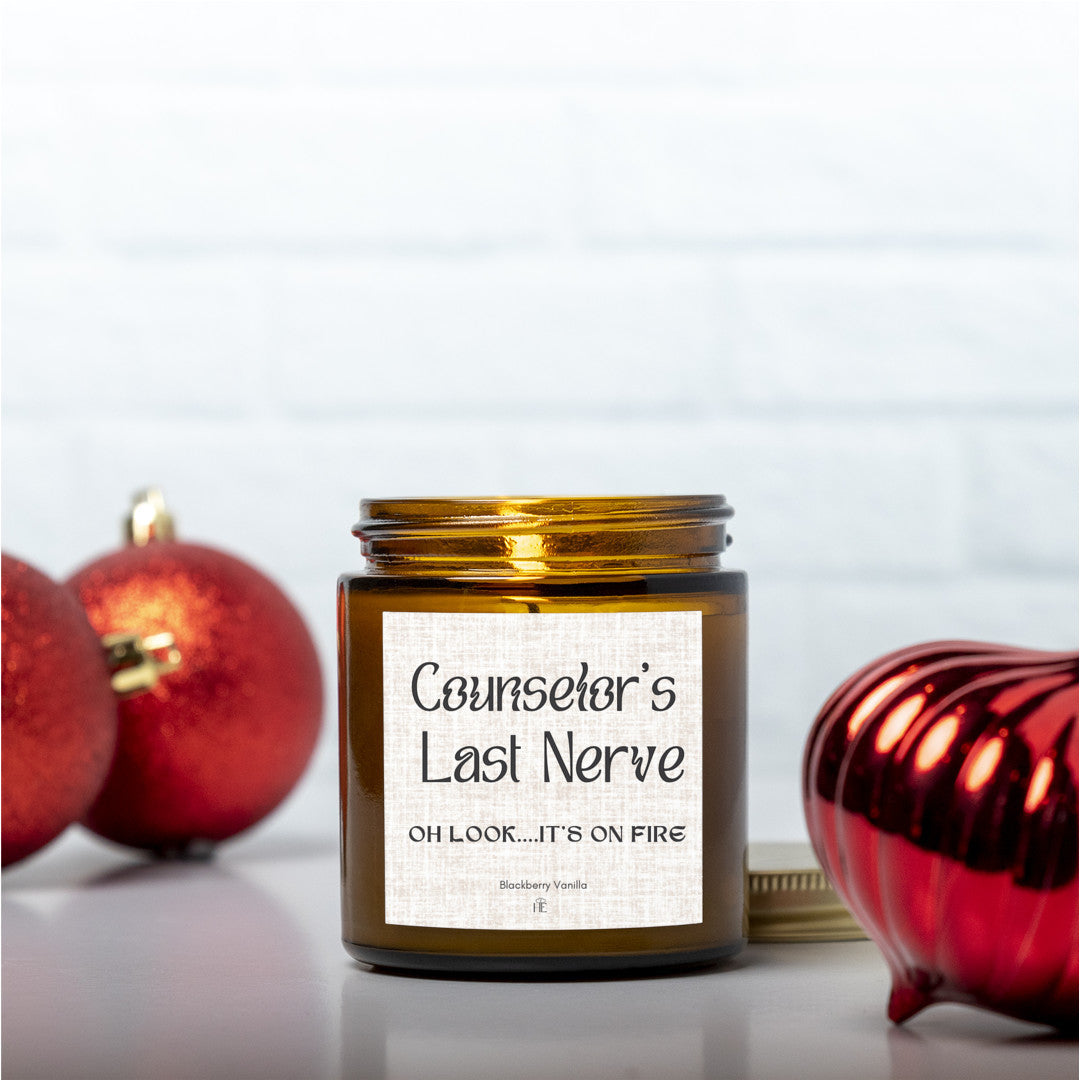 COUNSELOR'S LAST NERVE | Funny Humor Candle Gift