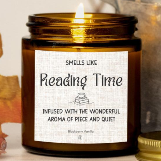 Reading Time Candle Gift | Perfect for Book Lovers | Christmas Gift Birthday Gift