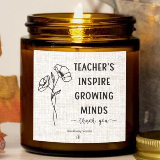 TEACHER'S INSPIRE GROWING MINDS CANDLE GIFT