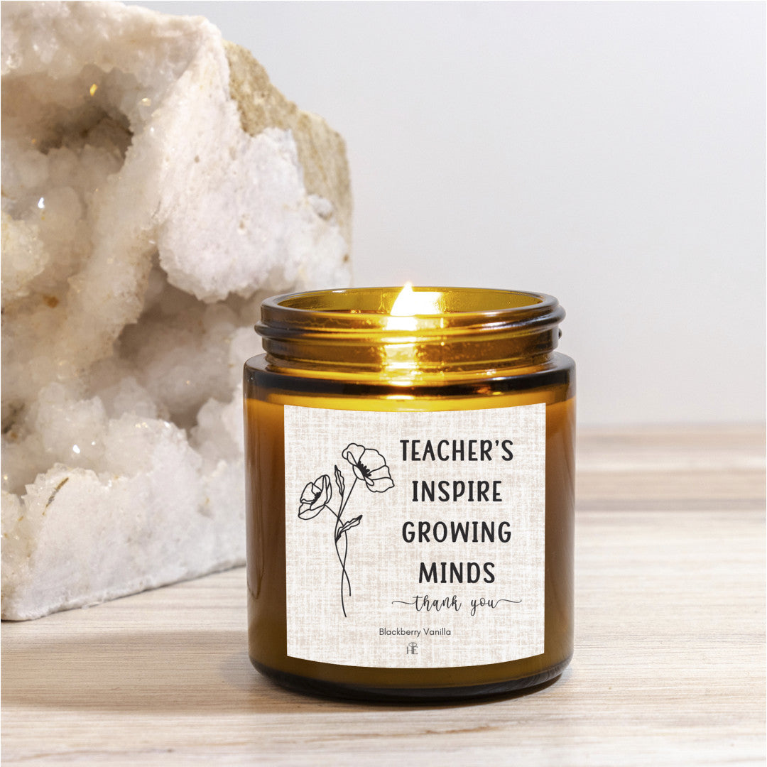 TEACHER'S INSPIRE GROWING MINDS CANDLE GIFT